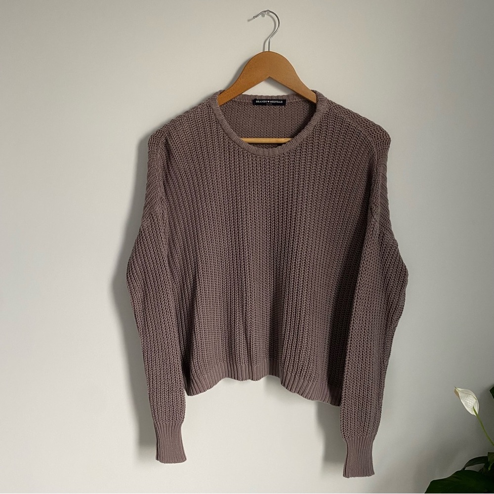 BRANDY MELVILLE CROPPED KNIT SWEATER